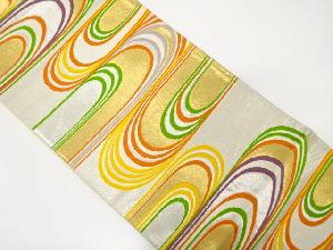 アンティーク　観世水模様織り出し袋帯(着用可)